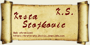Krsta Stojković vizit kartica